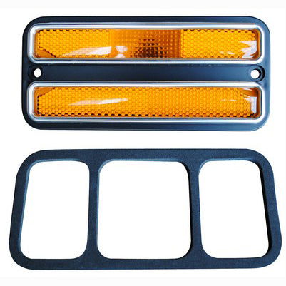 68-72 C-10 FRT SIDE MARKER LAMP AMBER W/TRIM
