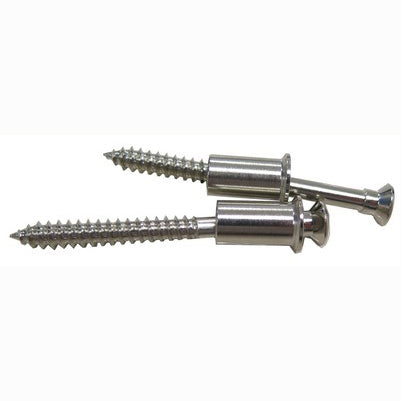 1972 C10 DOOR REINFORCEMENT SCREW AND FERRULE KIT, CHROME 4PC
