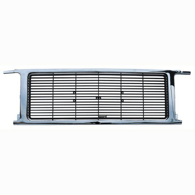 89-91 GMC R/V SERIES GRILLE CHRM/GRY DUAL H/L