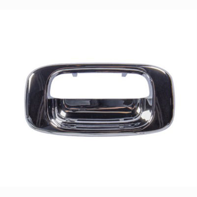 99-06 CV SILVERADO AND MC SIERRA TAILGATE HANDLE BEZEL, CHROME PLATED, ALSO FITS 07 CLASSIC AND 05-08 HUM H2