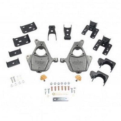 2014-18 Silverado/Sierra 1500 (4wd, reg/ext/crew cab, alum or stamped control arms) 2 inch front/4 inch rear drop without shocks