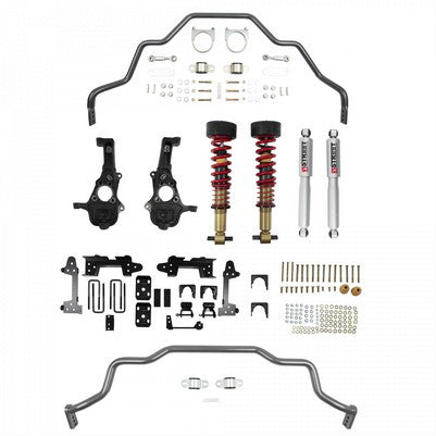 2019-25 Silverado/Sierra 1500 4wd (all cabs, short bed) Performance handling kit, 2-5 inch front drop/6 inch rear lowering