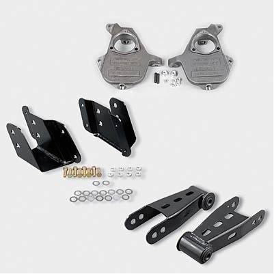 2 inch/4 inch Lowering Kit, 1999-06 Gm 1500 Truck, 2Wd/4Wd, All Cabs, 17 inch+ Wheels (Spindles, Shackles, Hangers)