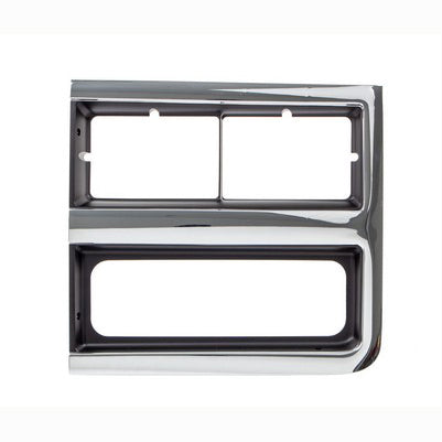 Premium Headlight Bezel - LH - Chrome/Dark Gray (Dual Headlights) - 89-91 Chevy R/V Blazer Suburban & 1-Ton Trucks