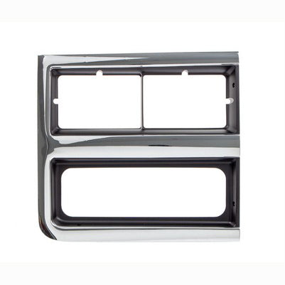 Premium Headlight Bezel - RH - Chrome/Dark Gray (Dual Headlights) - 89-91 Chevy R/V Blazer Suburban & 1-Ton Trucks
