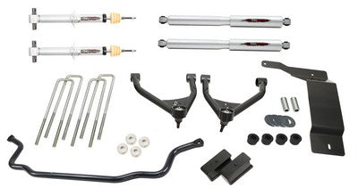 2007-13 Silverado/Sierra 1500 4wd Ext & Crew Cab 4 inch Suspension Lift and w/struts and sway bar