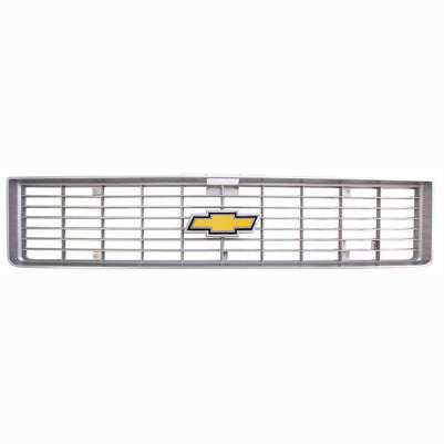 Premium Grille - OE Style w/ Foil Bowtie Emblem - Argent Gray - 73-74 Chevy C/K Pickup Blazer Suburban