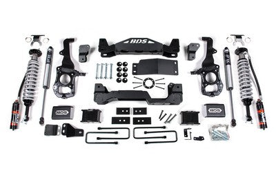 2021-24 F150 4wd 6 inch Supension Lift Kit, 5 inch Rear Lift, Block | Fox 2.5 PES C/O Front, Fox 2.0 IFP PS Rear