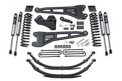 2011-2016 F250/F350 6 inch Radius Arm Kit - Gas - 3-1/2 inch Factory Rear Block, NX2 Shocks