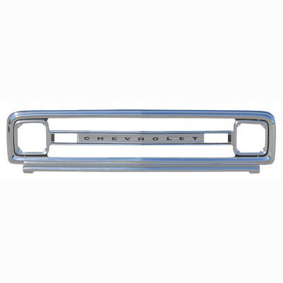 Grille Shell w/ CHEVROLET Letters - Anodized Aluminum - 69-70 Chevy C/K Pickup Blazer Suburban
