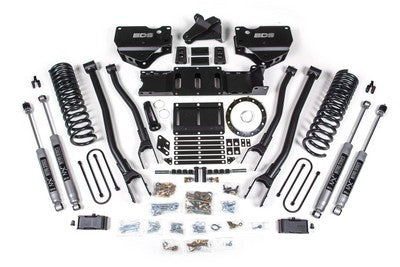 2019-22 Ram 3500 Diesel w/o rear air 4 inch 4-link lift kit 3 inch Rear Block w/ overload, 8 Bolt T-Case, NX2 Shocks