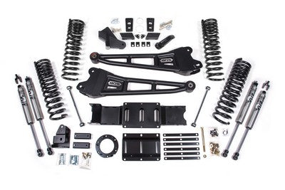 2019-24 Ram 2500 Diesel w/rear coils 6 inch Radius Arm lift kit, 4.5 inch Rear Coil Box Kit, 6 bolt T-Case