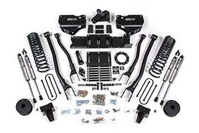 2019-22 Ram 3500 Diesel w/rear air 6 inch 4-Link Lift Kit- 5 inch Rear Block - 6 Bolt T-Case - NX2 Shocks