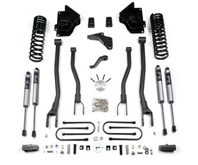 2013-18 Ram 3500 diesel w/o rear air 4 inch 4 Link lift kit with Fox shocks