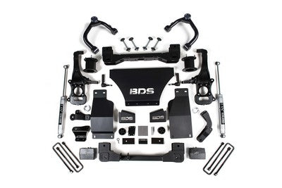 2019-24 Silverado/Sierra 1500 Diesel 4 inch lift kit with Fox rear shocks with upper arms