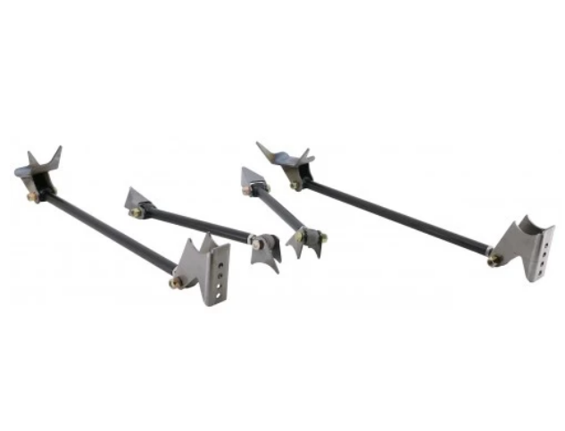 Triangulated Four Link , Universal Weld-in with black powder coated bars