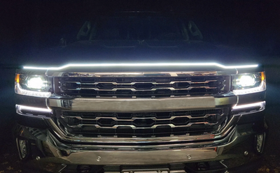 DRL Hood Light with Start-up Sequence - 70 inch Length OLED in WHITE