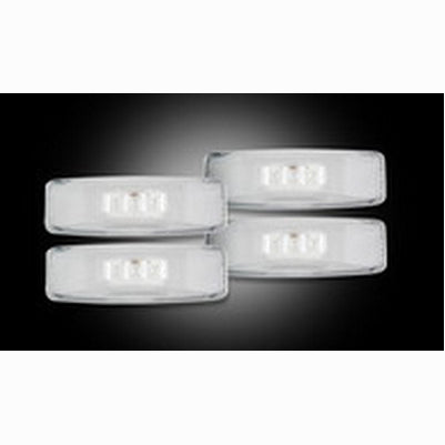 1994-02 Ram Dually Fender Lenses (4-Piece Set) , Clear Lens W/ Chrome Trim