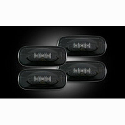 2002-09 Ram Dually Fender Lenses (4-Piece Set), Smoked Lens W/ Black Trim