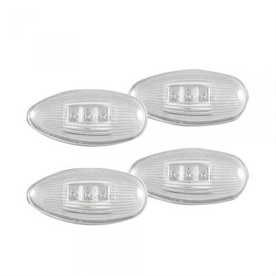 1999-14 Silverado/Sierra 3500 Dually Fender Lenses, Clear Lens w/ Chrome Trim