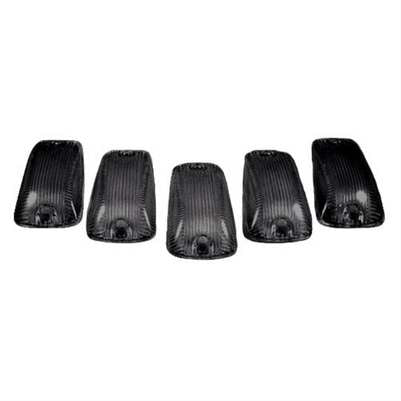 1988-01 Chev/GMC C/K truck (5-Piece Set) Smoked Cab Roof Light Lenses Only & Amber Xenon Bulbs