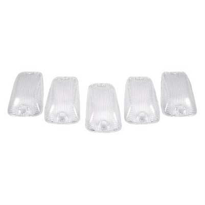 1988-01 Chev/GMC C/K truck (5-Piece Set) Clear Cab Roof Light Lenses Only & Amber Xenon Bulbs