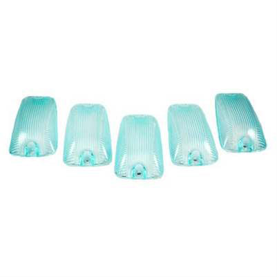 1988-01 Chev/GMC C/K truck (5-Piece Set) Super White Cab Roof Light Lenses Only & Amber Xenon Bulbs