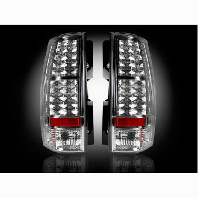 2007-14 Tahoe, Yukon, Suburban Led Tail Lights, Clear Lens