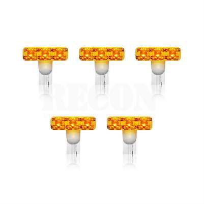 194/168 T-10 High-Power 1-Watt LED Bulbs 5pc KIT, AMBER