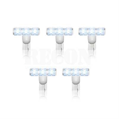 194/168 T-10 High-Power 1-Watt LED Bulbs 5pc KIT, WHITE