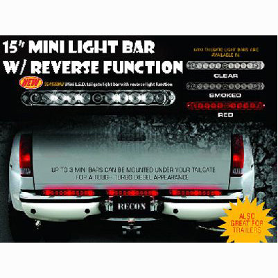 15 inch Mini Tailgate Light Bar , clear w/white light