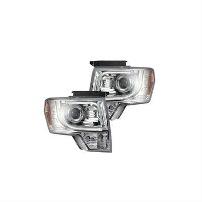 2009-14 F150 & Raptor PROJECTOR HEADLIGHTS w/ Ultra High Power Smooth OLED HALOS & DRL, Chrome