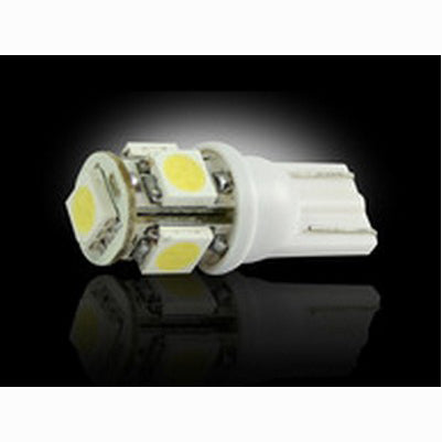 194/168 (5 LEDs on each bulb) 360 Degree LED Bulbs Wedge Style, Amber
