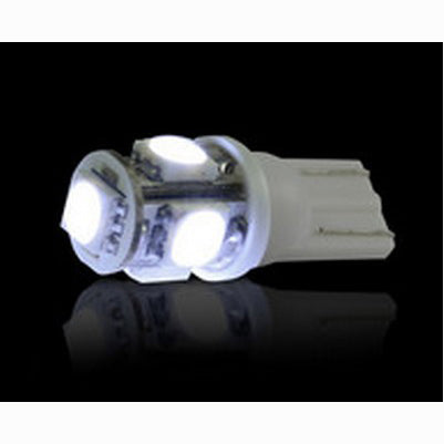 194/168 (5 LEDs on each bulb) 360 Degree LED Bulbs Wedge Style, White