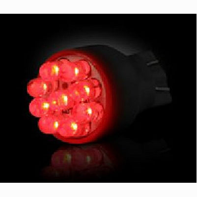 921 T-15 (9 LEDs on each bulb) LED Bulbs Wedge Style, Red