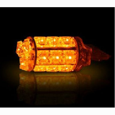 7440 (18 LEDs on each bulb) 360 Degree LED Bulb, Amber, sold as each