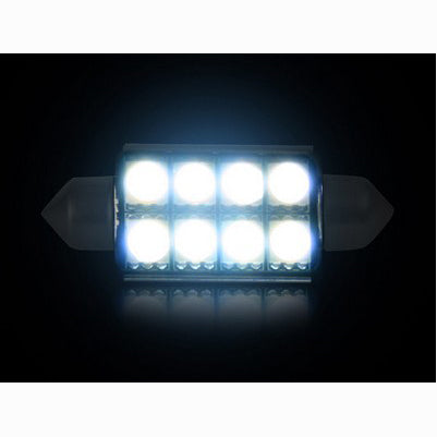 578/364 10mm x 42mm (8 LEDs on each bulb) Festoon Style Ultra-High Power 3-Watt S.M.D. LED Bulb, WHITE