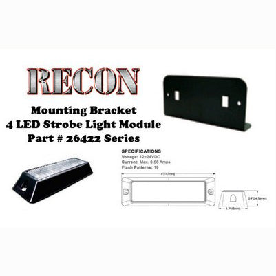 L Bracket Single Head For 26422 Led Strobe Light