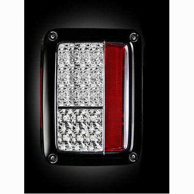 2007-16 Wrangler LED Taillights , Clear Lens