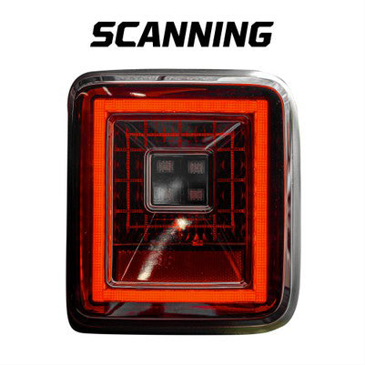 2018-21 Jeep Wrangler JL OLED Tail Lights (Replaces Factory OEM Halogen Tail Lights ONLY), Red Smoked Lens