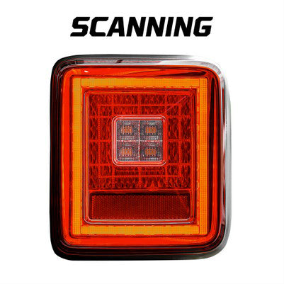 2018-21 Jeep Wrangler JL OLED Tail Lights (Replaces Factory OEM Halogen Tail Lights ONLY), Red Lens