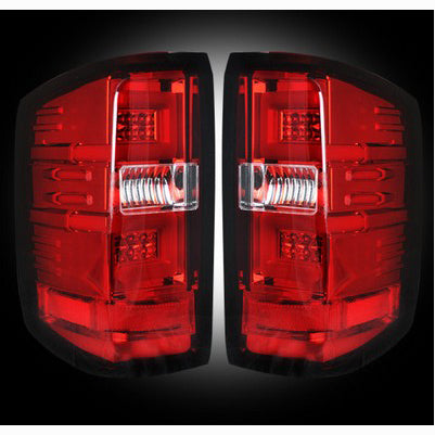 2014-18 Silverado 1500, 2015-19 2500/3500 LED taillights, red lens (Only fits trucks w/o OE LED Taillights)