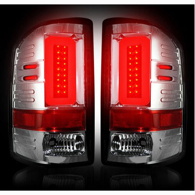 2014-18 GMC Sierra 1500, 2015+ Sierra 2500/3500 chrome LED Taillights