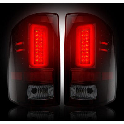 2014-18 GMC Sierra 1500, 2015+ Sierra 2500/3500 red/smoked LED Taillights