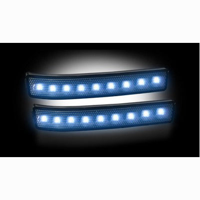 2009-14 F150 & Raptor smoked Side Mirror Lenses with white LEDs