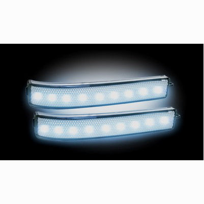 2009-14 F150 & Raptor clear Side Mirror Lenses with white LEDs