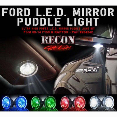 2009-14 F150 & Raptor Ultra high power LED mirror/Puddle Light kit, Blue