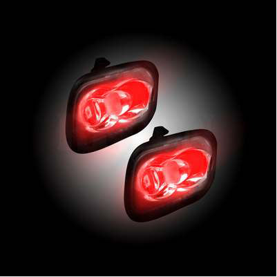 2015-21 F150, 2017-20 Raptor, 2017-24 Superduty, 2021-24 Bronco Ultra High Power LED Mirror/Puddle Light Kit, RED