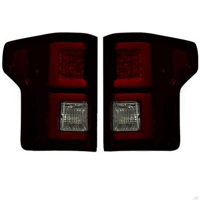 2015-17 F150 (Replaces OEM Halogen Style Tail Lights) LED TAIL LIGHTS, Dark Red Smoked Lens