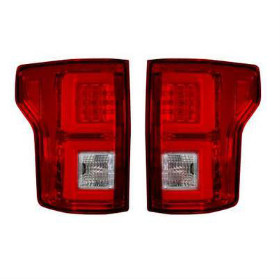 2015-17 F150 (Replaces OEM Halogen Style Tail Lights) LED TAIL LIGHTS, Red Lens